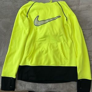 Neon Yellow Reflective Nike Hoodie